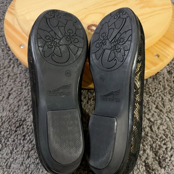 Dansko Shoes Olivia Loafer Womens Size 10 Leather Black Gold Slip On Comfort - Picture 8 of 8